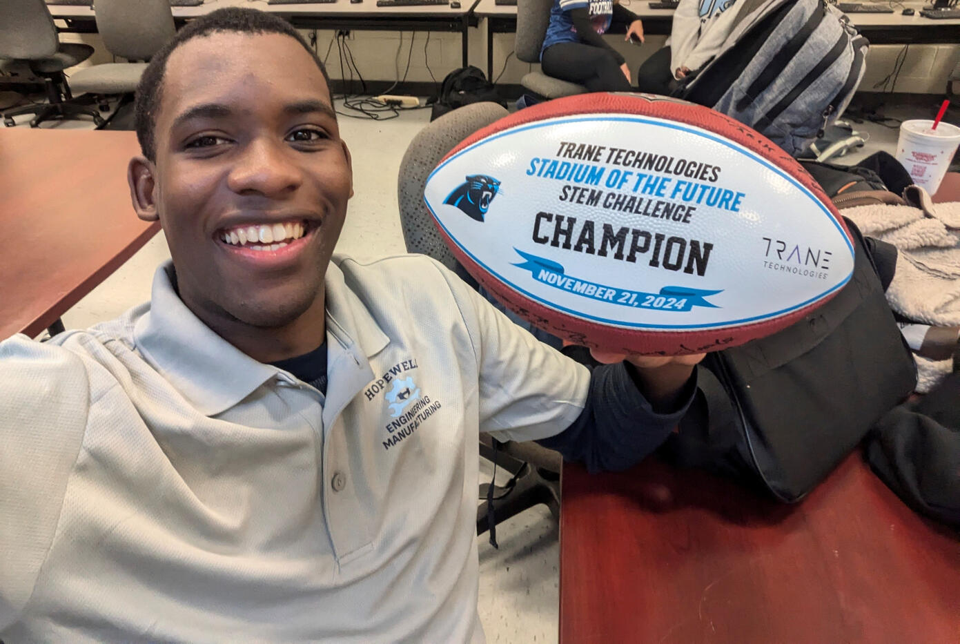 Winning the Carolina Panthers competition