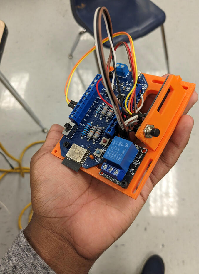 Custom designed PCB and 3D printed case for motor control
