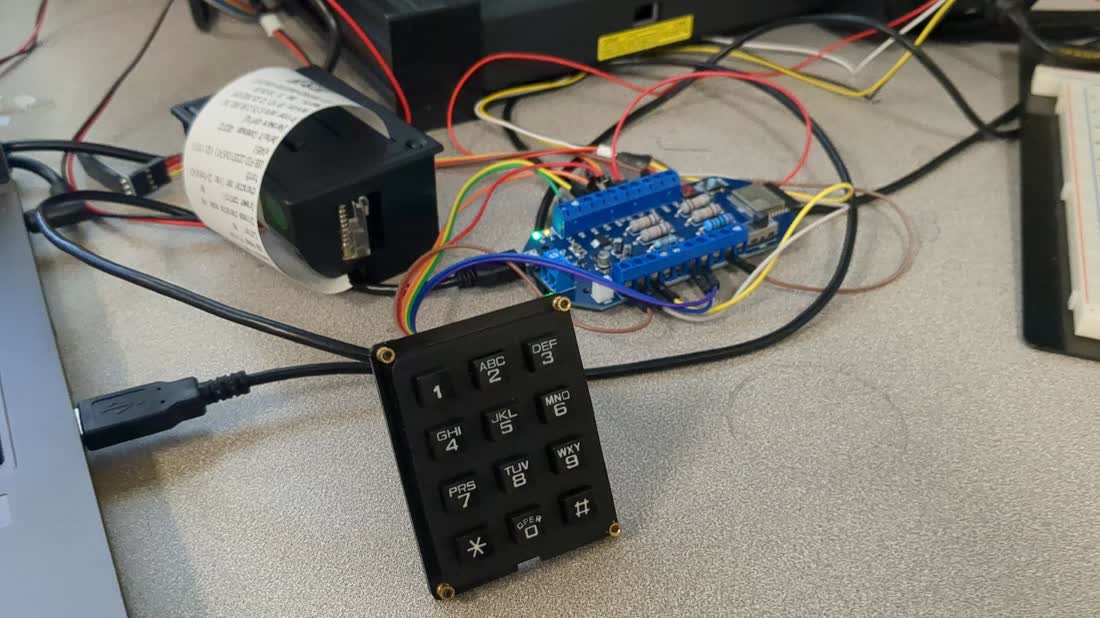Full bench test, keypad, board, printer