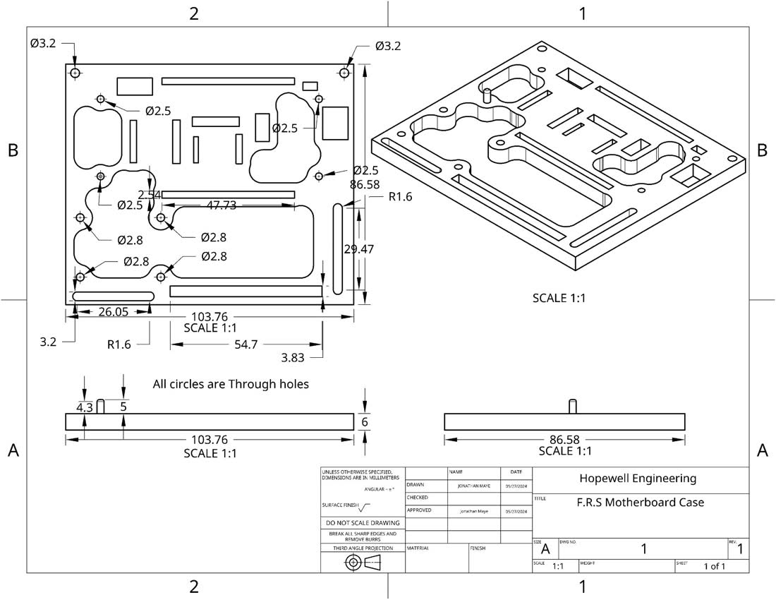 Motherboard case drawing