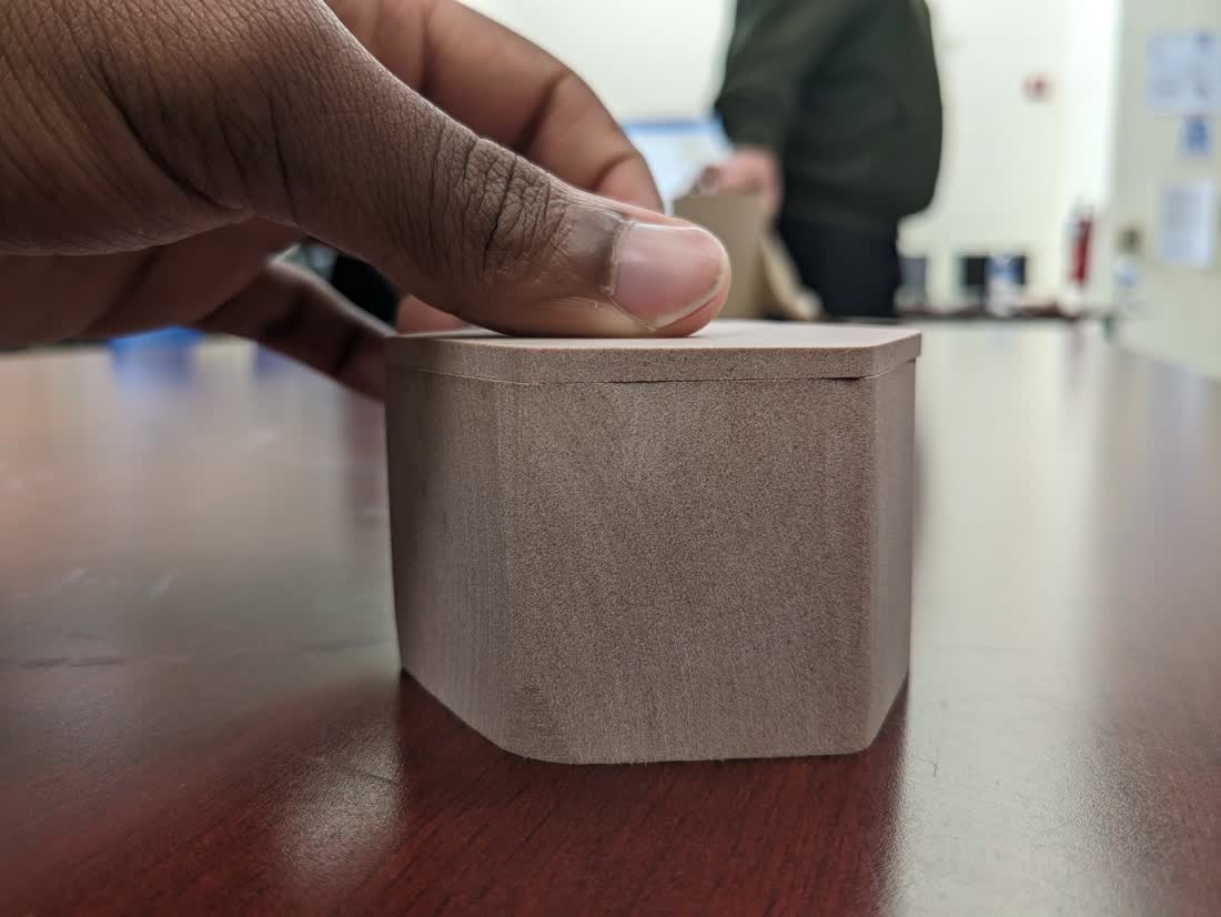 Checking the lid fit