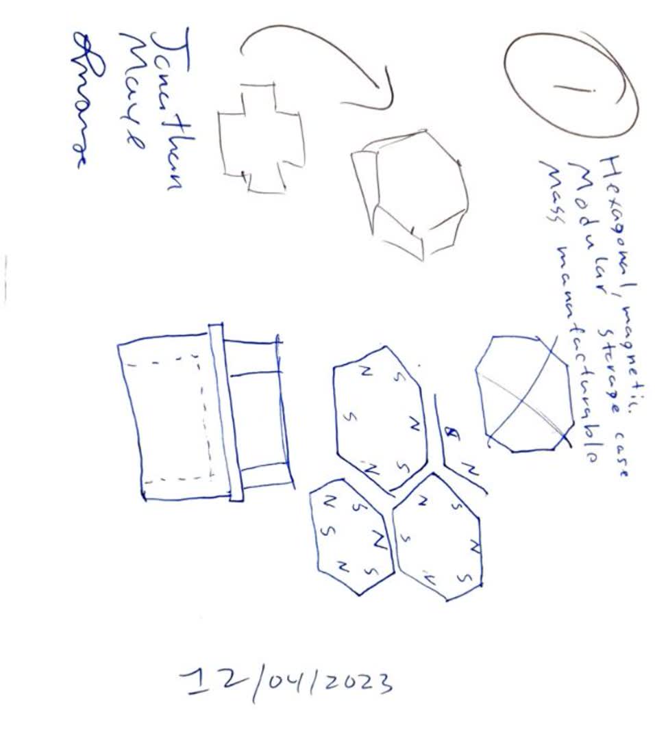 The dated concept sketch, December 2023